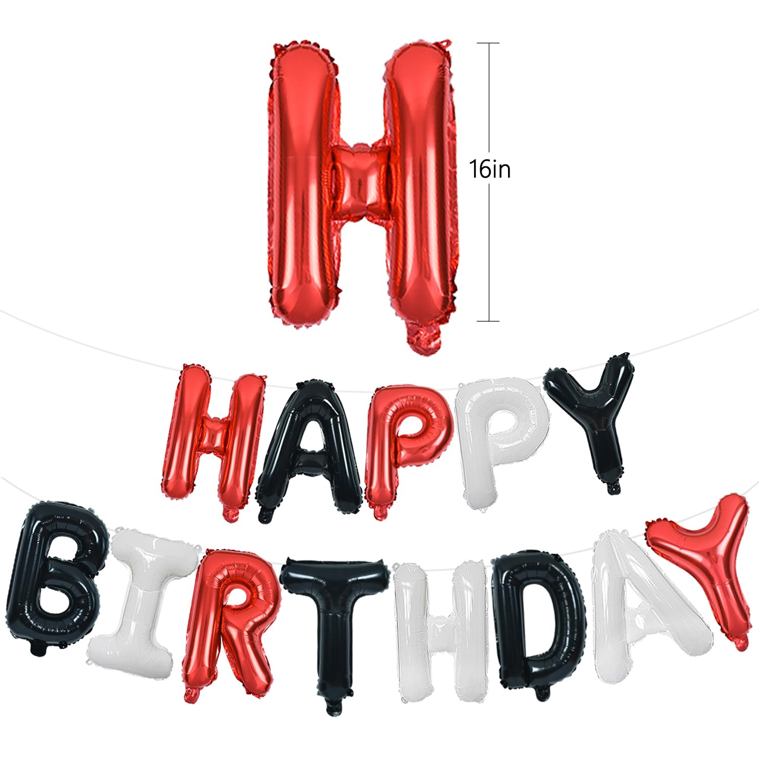 TONIFUL Birthday banner with straw and ribbon ensures easy, mess-free setup.