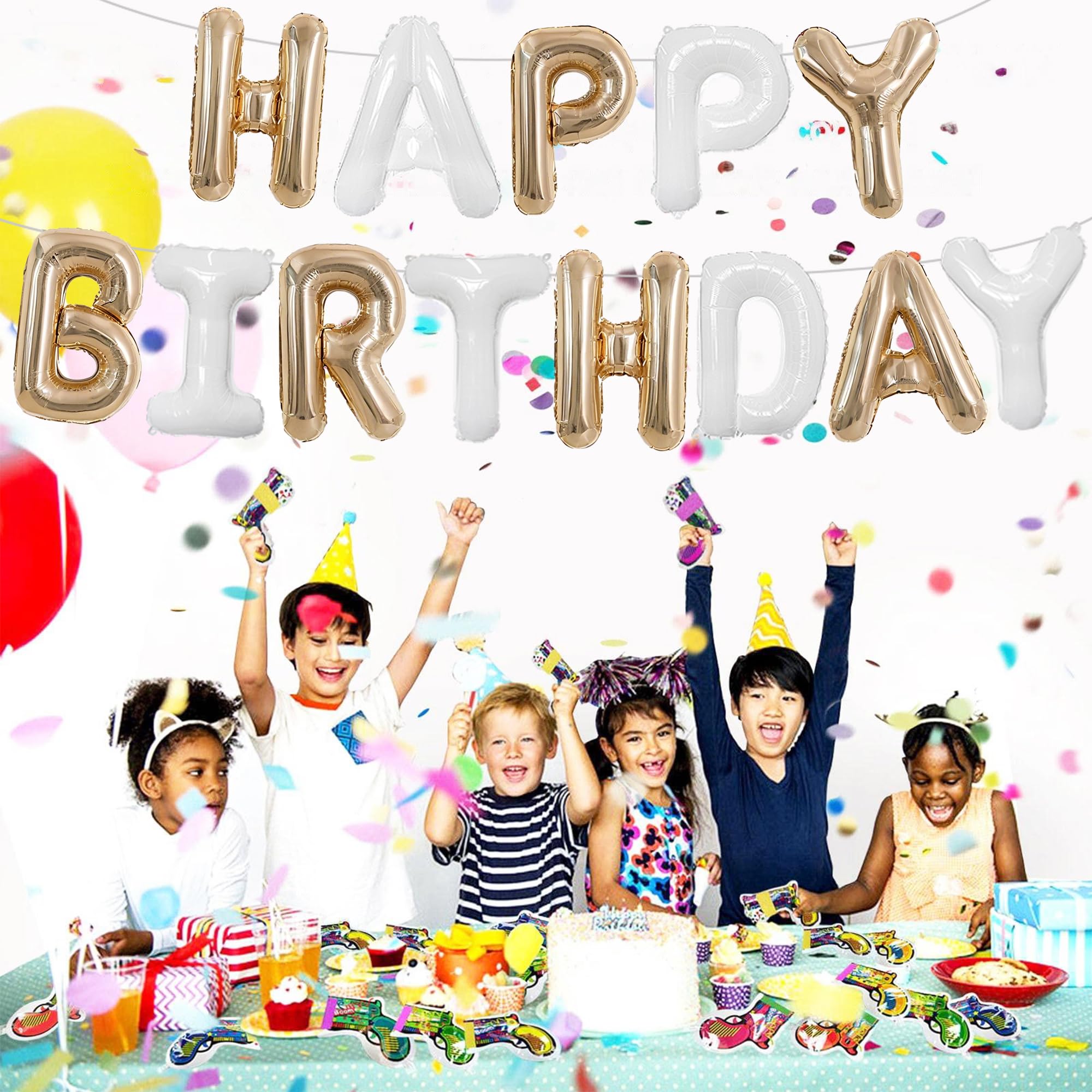 TONIFUL birthday banner displayed on a wall adds elegant decor