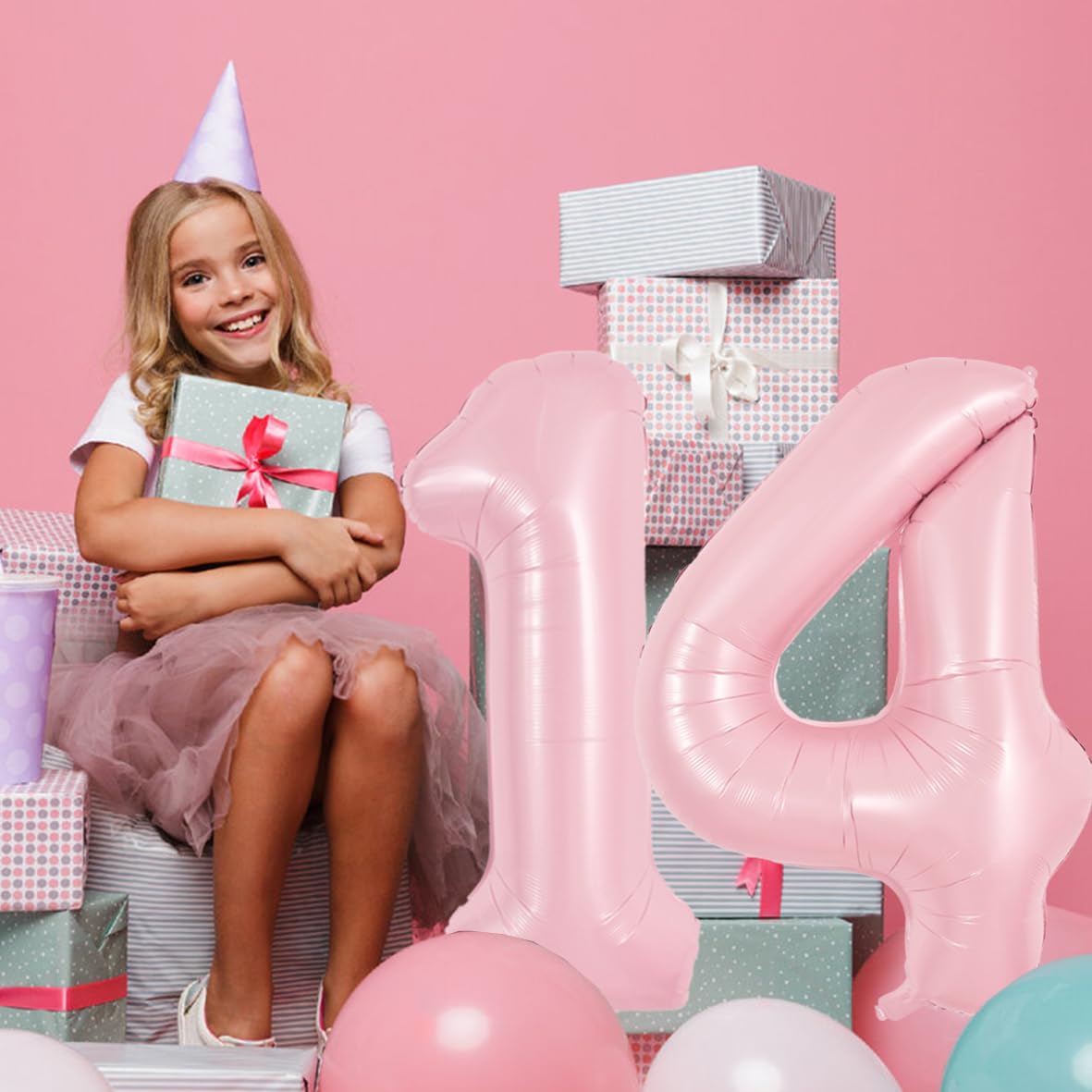 TONIFUL balloon kit includes straw and ribbon for quick setup