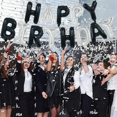 TONIFUL black and silver design adds modern elegance to birthdays.