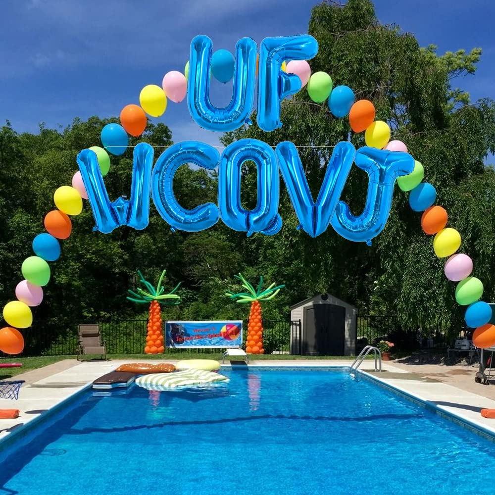 TONIFUL blue letter balloon enhances party decor for graduations and birthdays