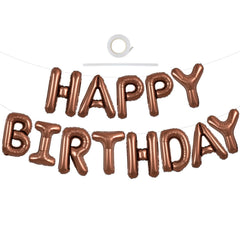 TONIFUL Chocolate Happy Birthday balloons banner, 16-inch foils, ideal for birthday party displays.