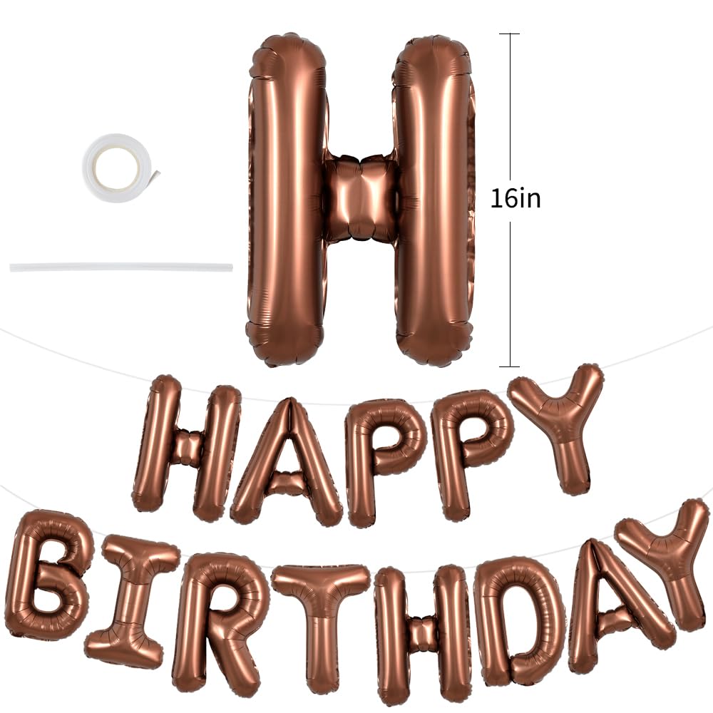 TONIFUL foil letter banner kit with straw and ribbon for quick setup.