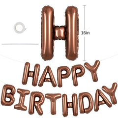 TONIFUL foil letter banner kit with straw and ribbon for quick setup.