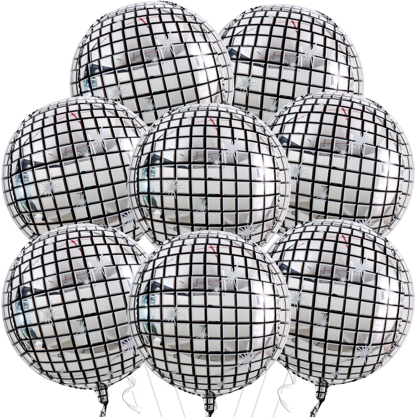 TONIFUL disco balloon 22inch silver for festive party decor