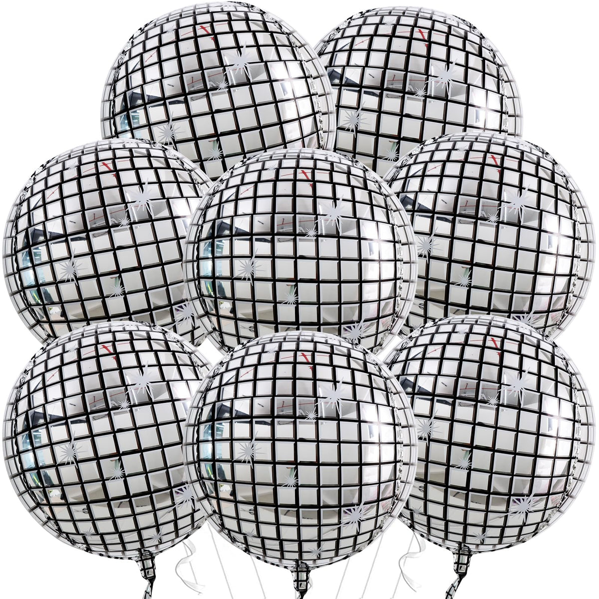 TONIFUL disco balloon 22inch silver for festive party decor