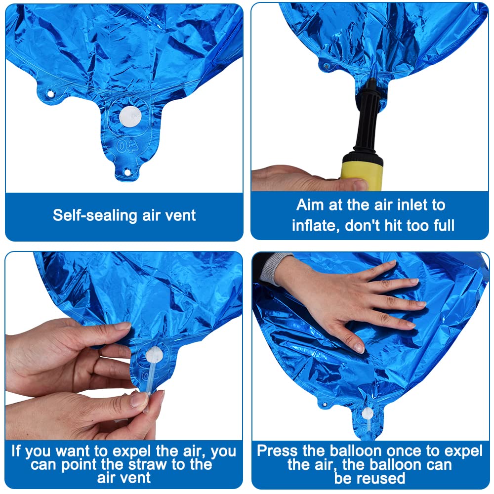 TONIFUL easy inflation with straw foil balloon for simple setup