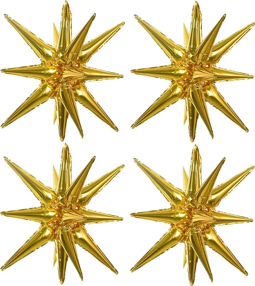 Toniful explosion star balloons 22inch gold create stunning backdrops.