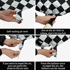 TONIFUL foil balloon creates a shiny focal point for photo moments.