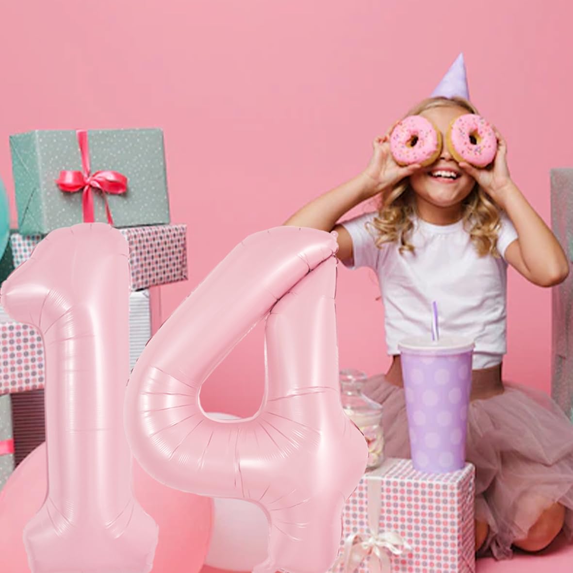 TONIFUL pink foil balloon adds a bright focal point at events
