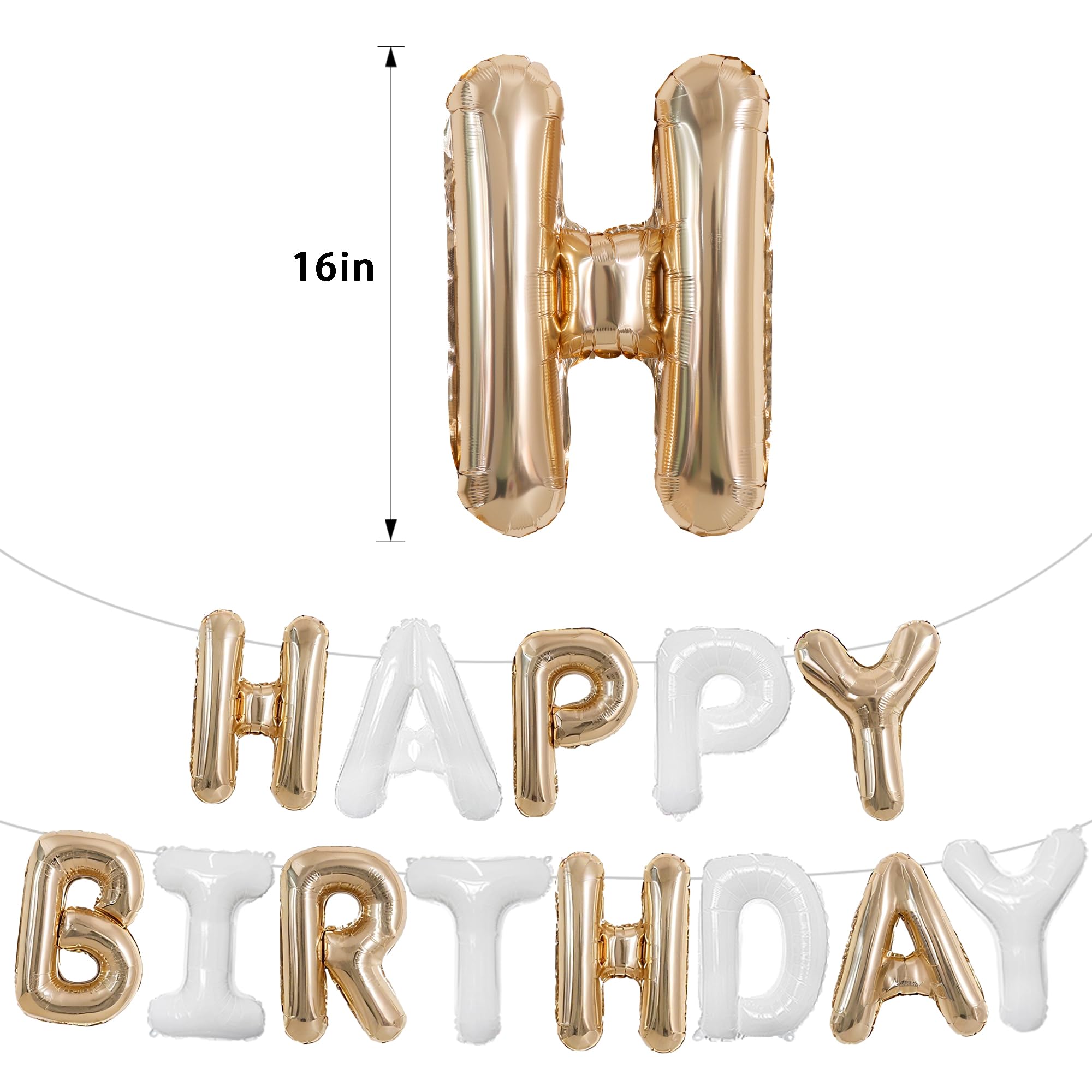 TONIFUL champagne-gold foil balloons close-up show premium finish for festive events
