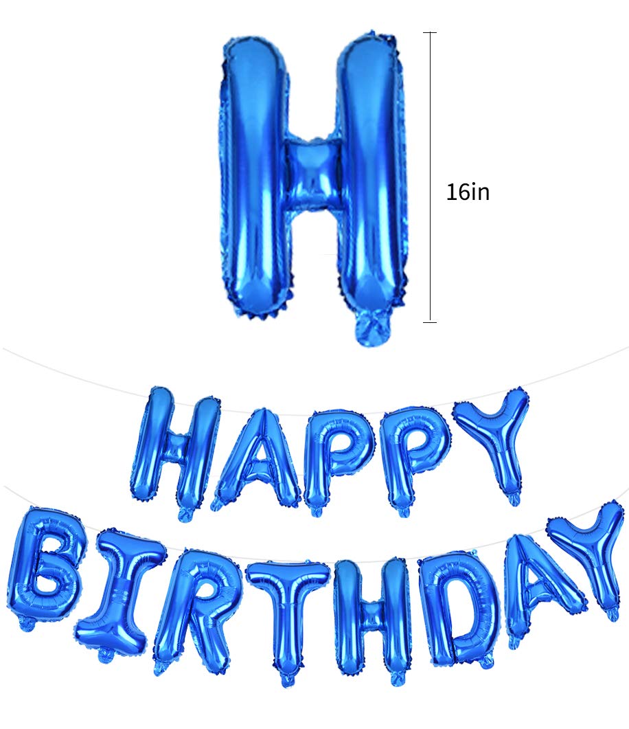 Toniful foil banner with Happy Birthday letters for easy room decoration.