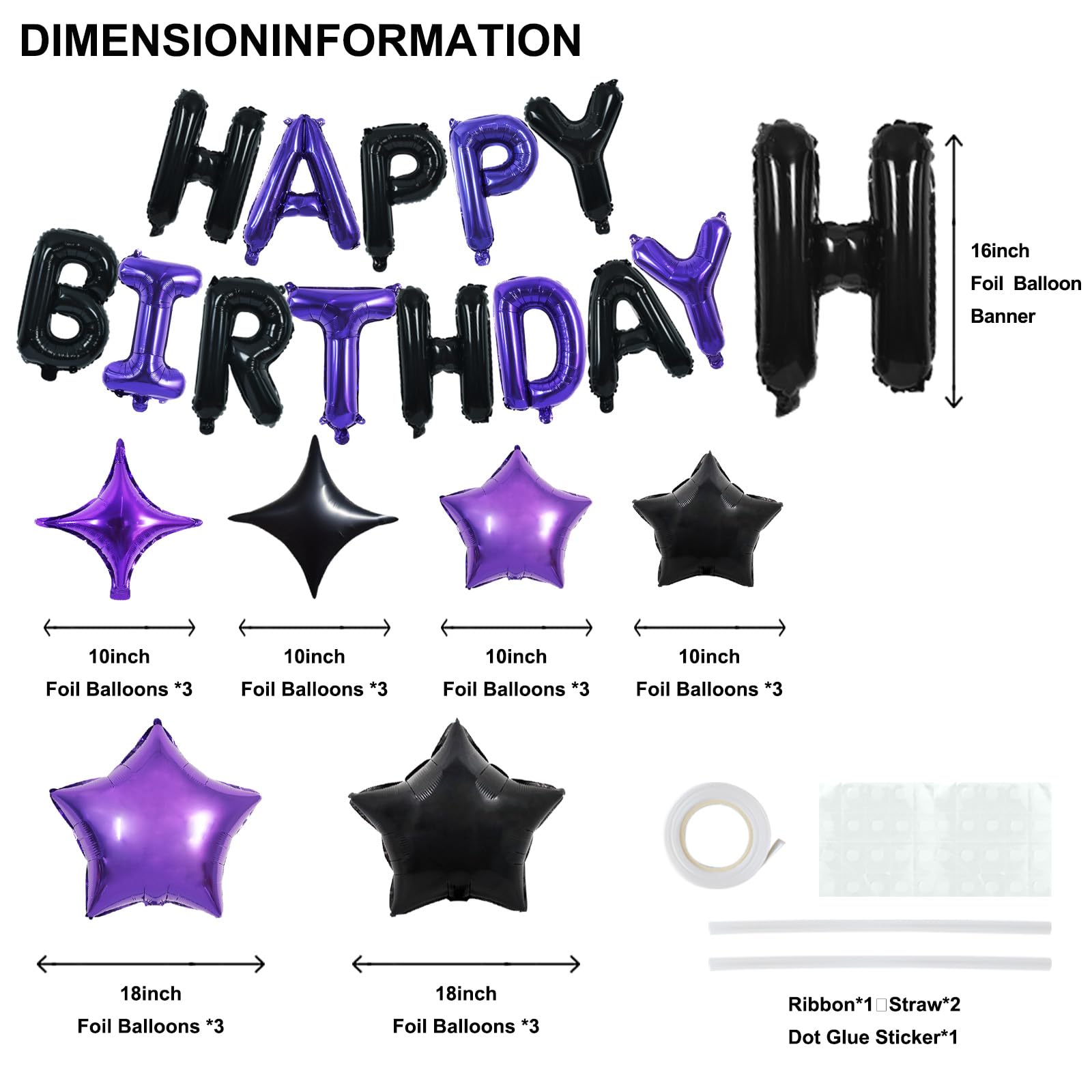 TONIFUL foil star balloons 18pcs to brighten any party setting