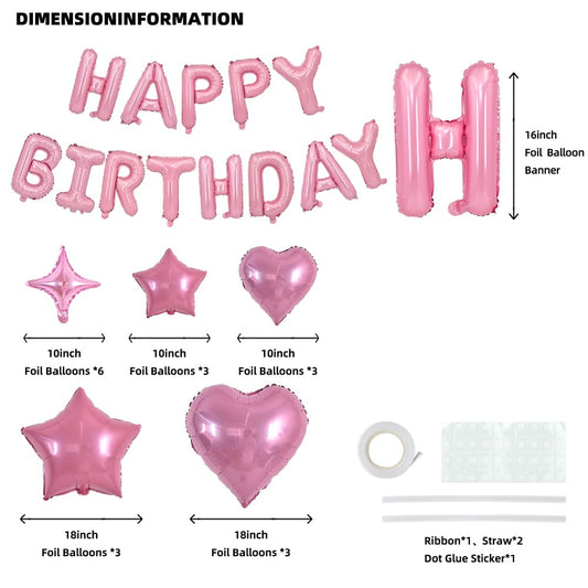 TONIFUL pink foil star balloons add sparkle to the backdrop