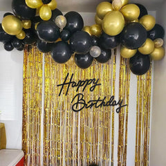 TONIFUL closeup of glittery black felt material for lightweight decor