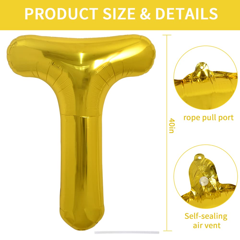 TONIFUL gold foil balloon closeup showcases a shimmering surface for festive decor.