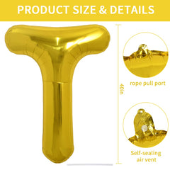 TONIFUL gold foil balloon closeup showcases a shimmering surface for festive decor.