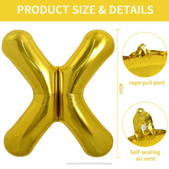 TONIFUL gold foil letter balloon used as a striking photo prop for celebrations.
