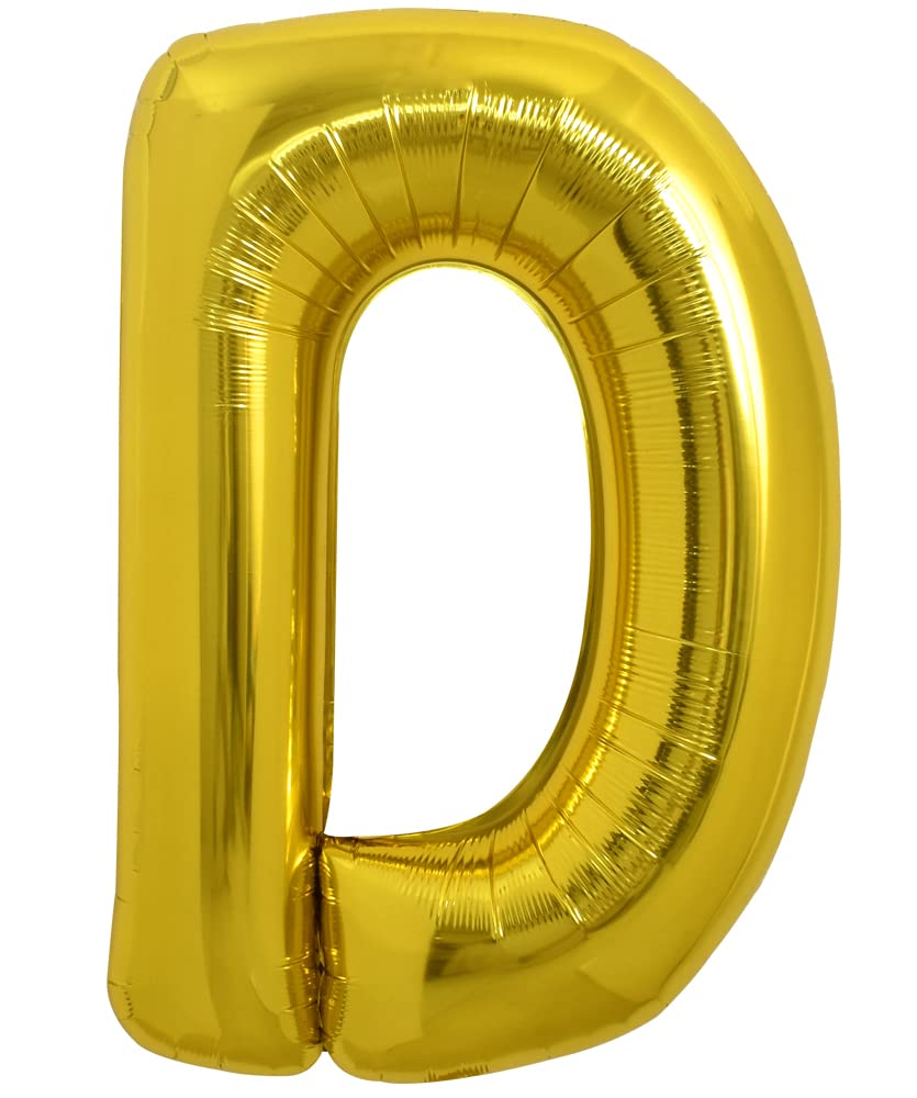 TONIFUL Gold Letter D balloon 40inch creates a bold focal point for parties and photos.