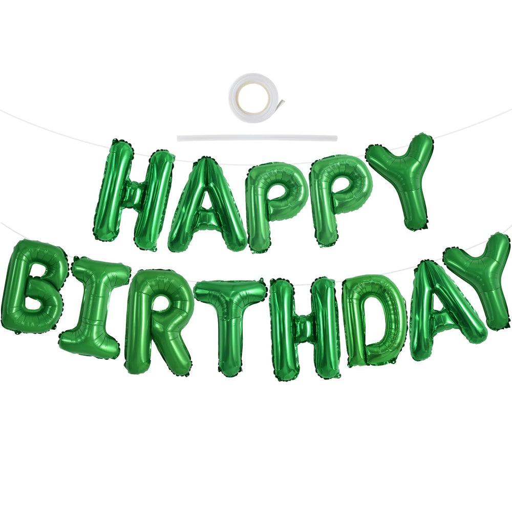 TONIFUL green Happy Birthday banner letters for festive party decor and photo moments.