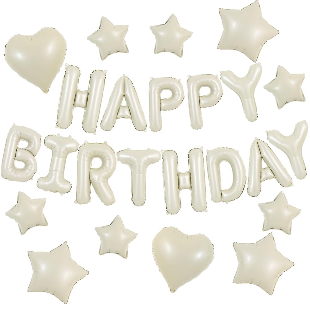 TONIFUL 16-inch Happy Birthday banner balloons create a bold backdrop for celebrations