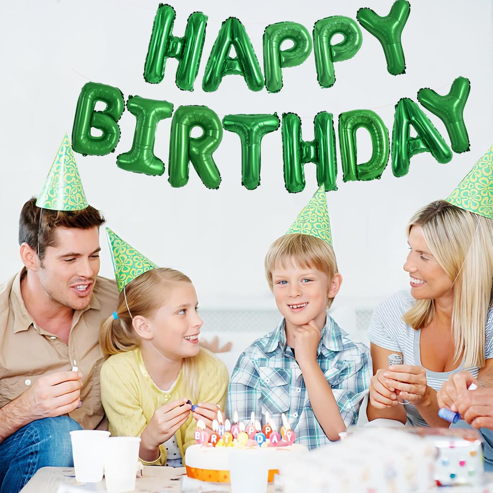 TONIFUL Happy Birthday banner kit includes straw and ribbon for quick assembly.