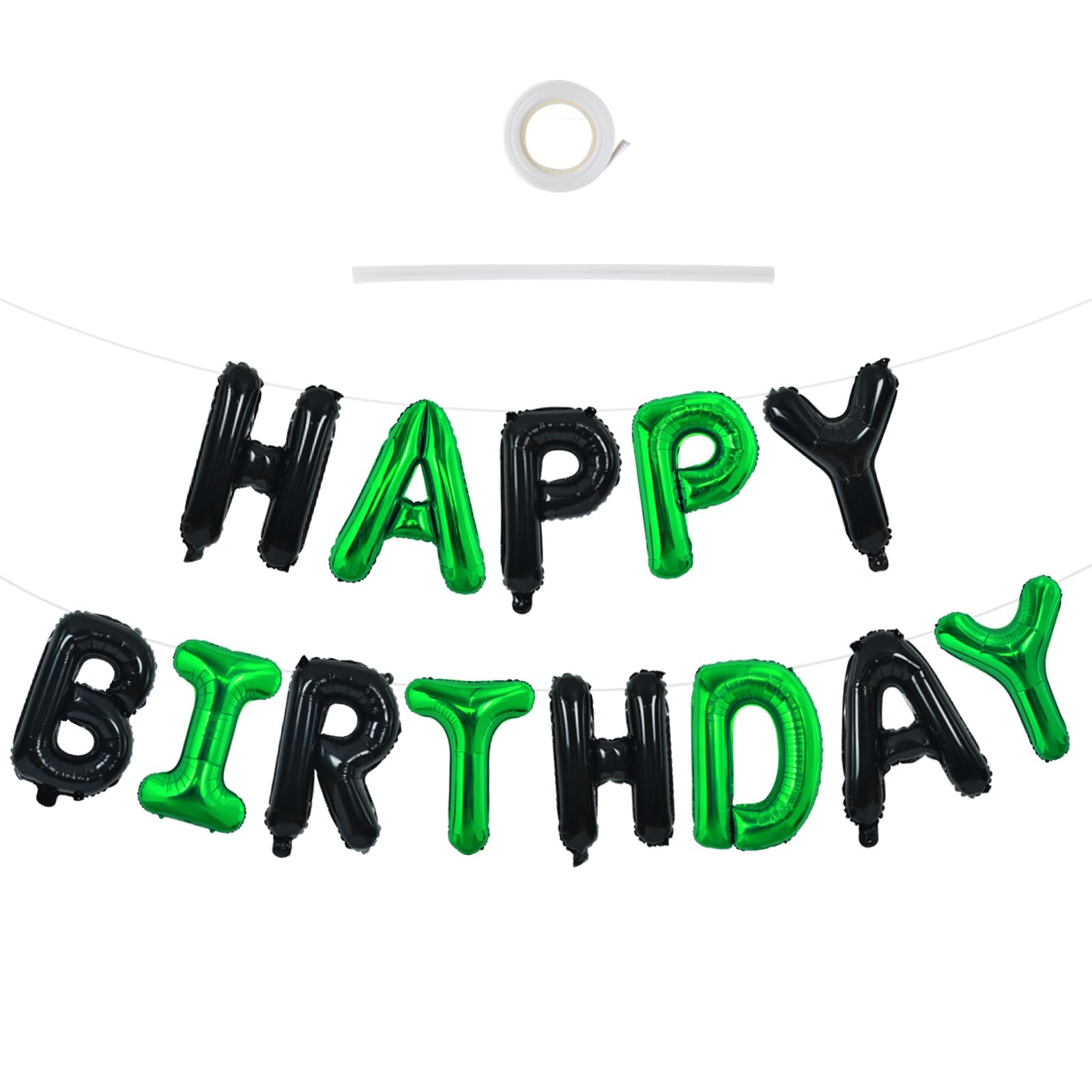 TONIFUL Happy Birthday banner letters, 16 inch, bold and reusable for any party