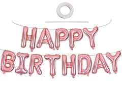 TONIFUL rose gold Happy Birthday banner letters elevate your birthday decor