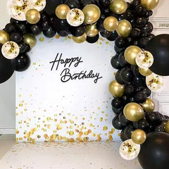 TONIFUL backdrop banner setup against a wall for a birthday celebration