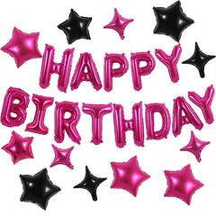 TONIFUL Happy Birthday letters 16-inch balloons create a bold birthday banner for celebrations.