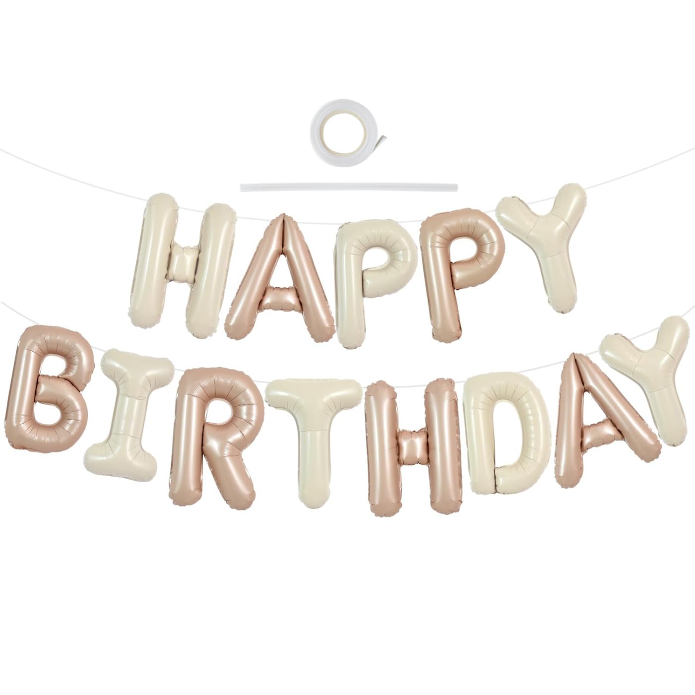 TONIFUL Happy Birthday letters banner 16-inch balloons create bold party decor