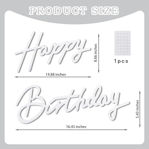 TONIFUL Happy Birthday letters close-up shows crisp edges for clean decor