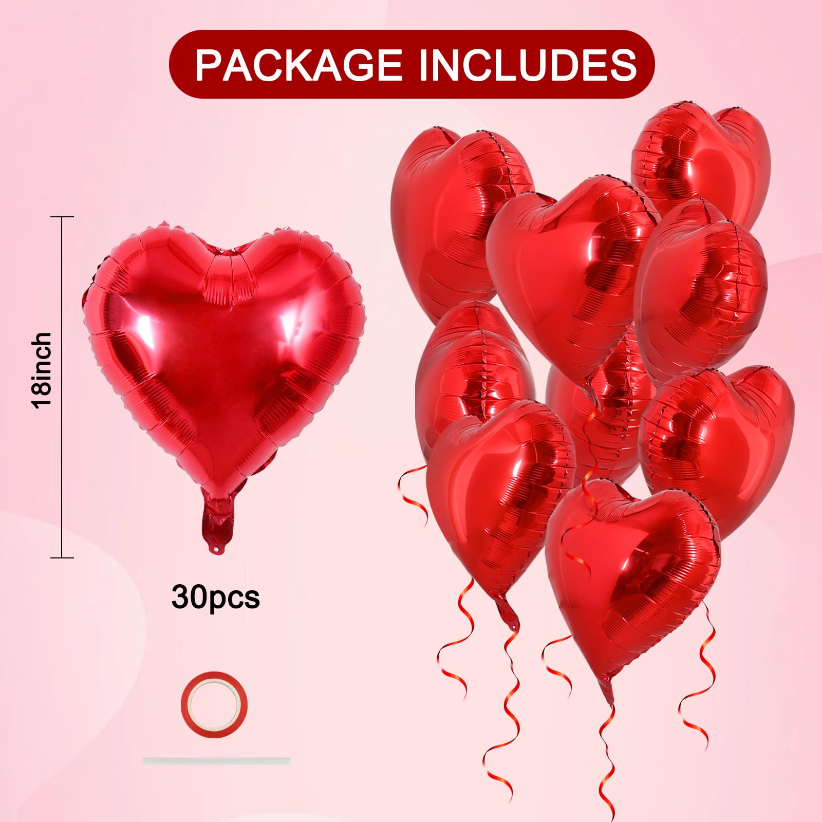TONIFUL heart bouquet setup shows how 30 pieces create a vivid centerpiece and backdrop.