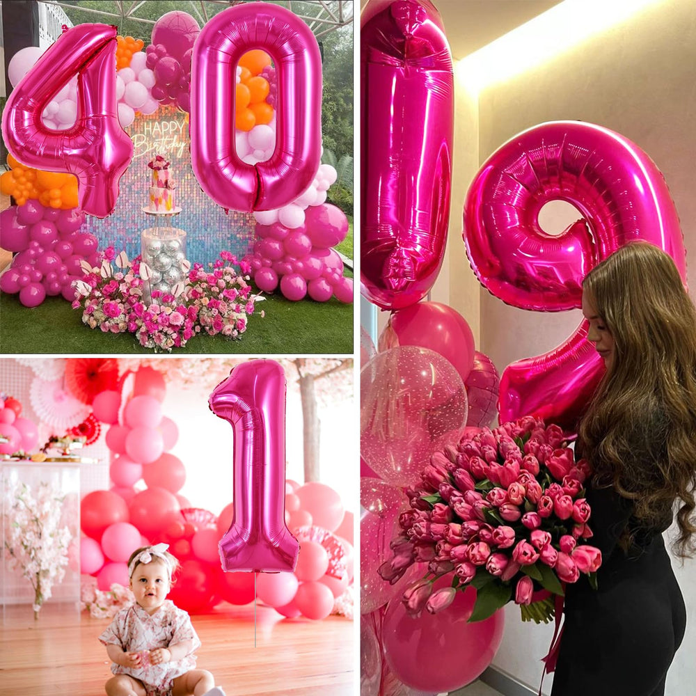 TONIFUL 5-number hot pink big balloon elevates party décor.