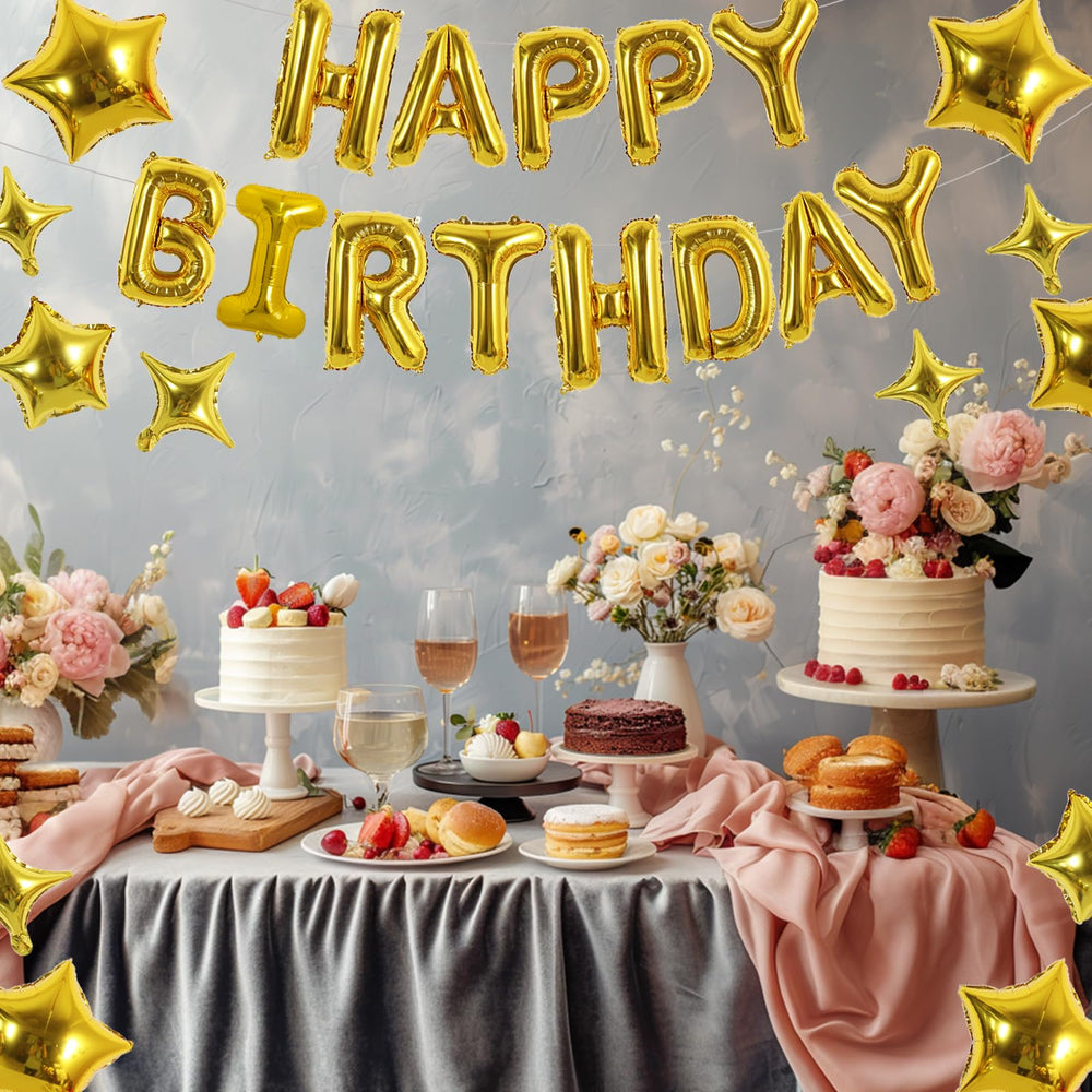 TONIFUL party backdrop banner and balloons are ideal for celebrations.