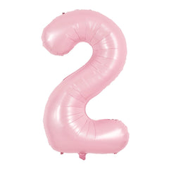 TONIFUL pastel pink number 2 foil balloon for photo-worthy birthday decor