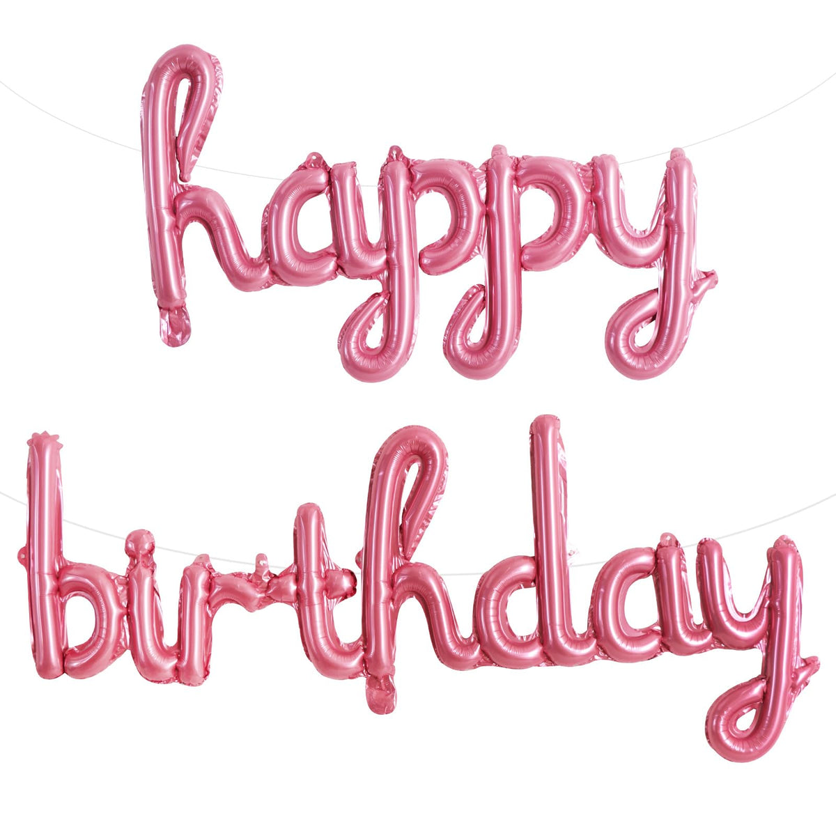 TONIFUL Pink Happy Birthday 16-inch foil balloons brighten party photos.