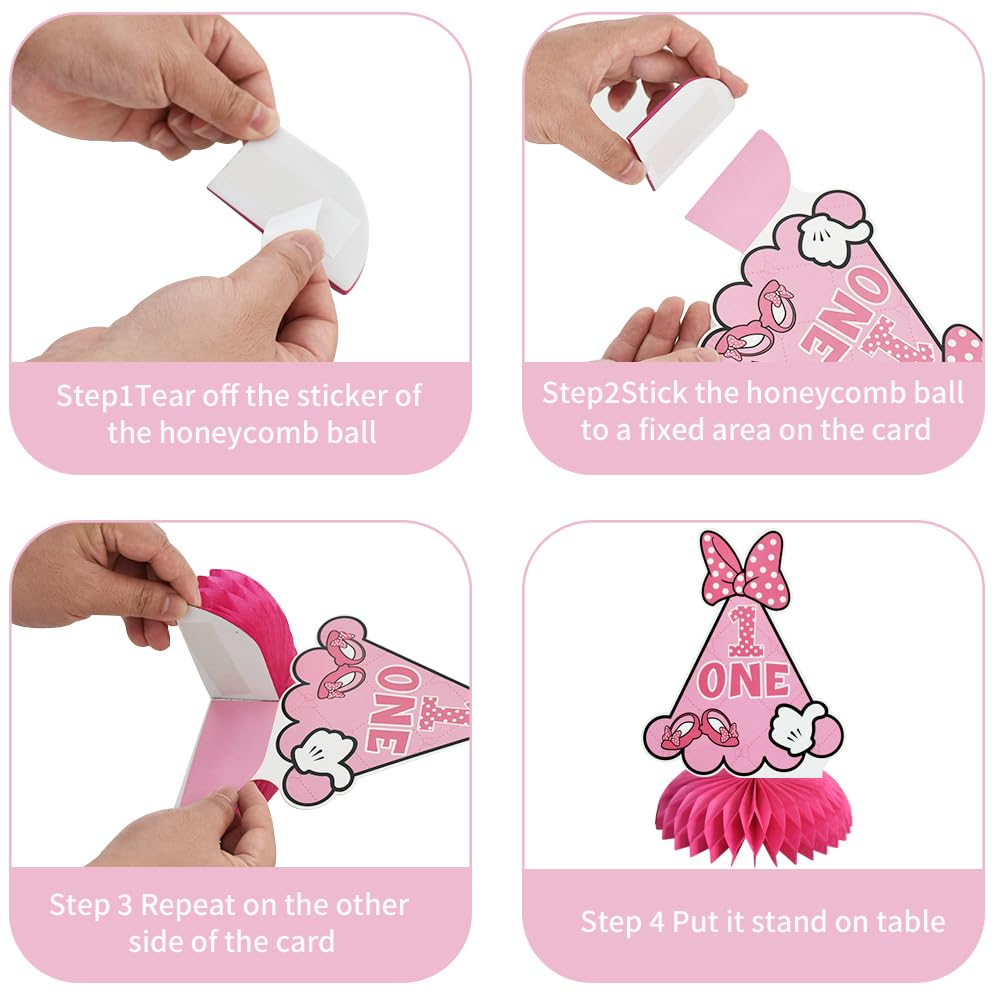TONIFUL pink mouse party decor shows a cardstock image for vivid visuals.