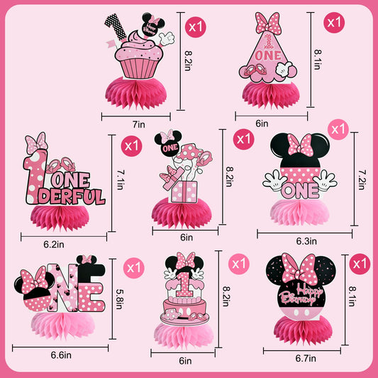TONIFUL pink mouse table topper decor for kid-friendly party styling.