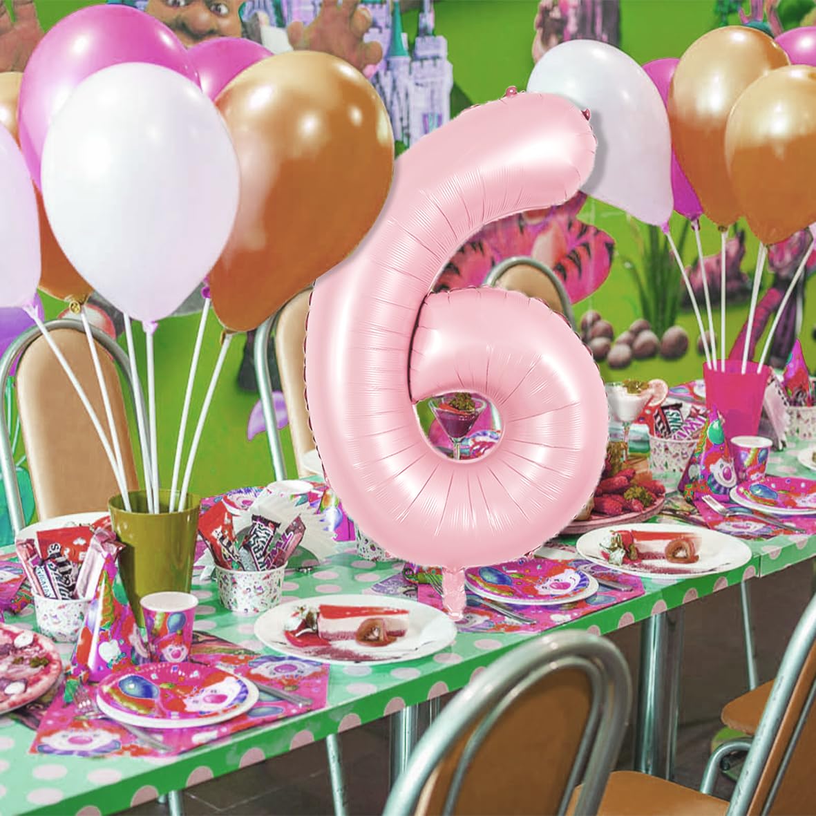 TONIFUL pink digit balloon adds elegant mood for weddings and showers.