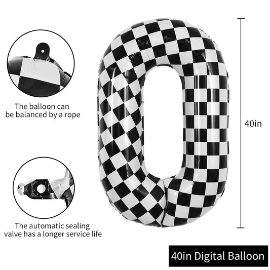 TONIFUL racing theme balloon centerpiece for festive birthday celebrations.