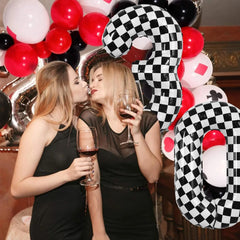 TONIFUL racing-theme foil balloon is reusable and easy to inflate.