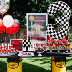 TONIFUL racing-themed decor balloon enhances party ambiance and photo ops.