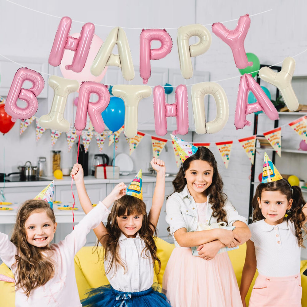 TONIFUL Reusable foil birthday banner for multiple celebrations
