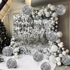 TONIFUL silver disco balloon 22inch perfect for weddings and birthdays