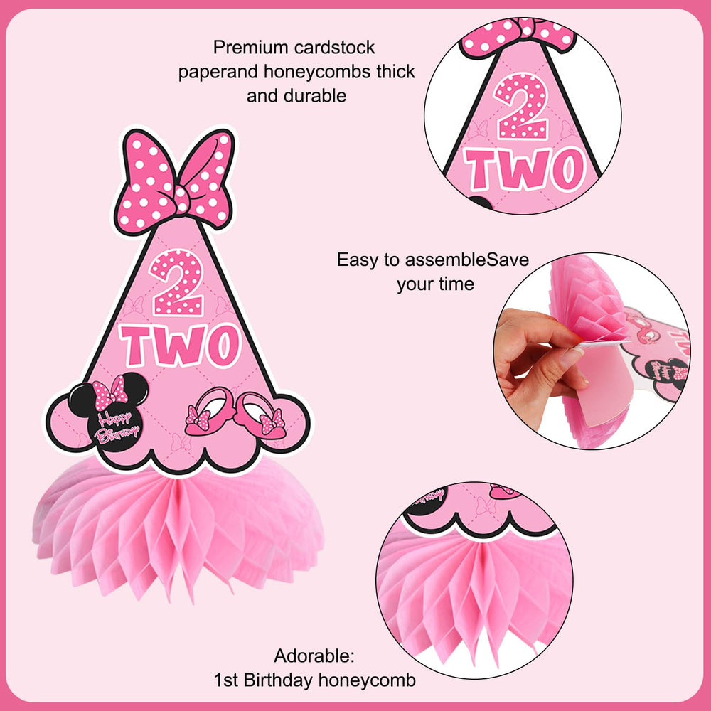 TONIFUL pink mouse cartoon illustration for chic tabletop decor