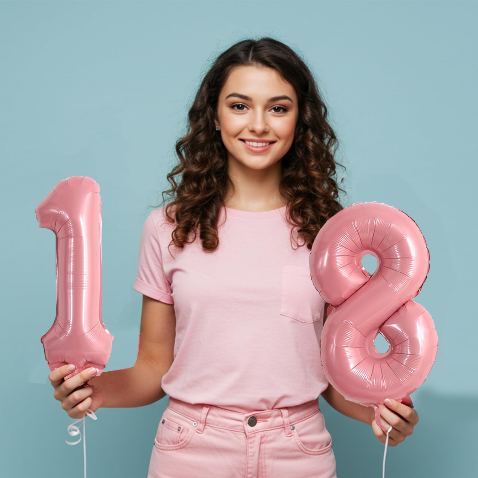 TONIFUL 16-inch light pink numbers suit a wide range of events and themes