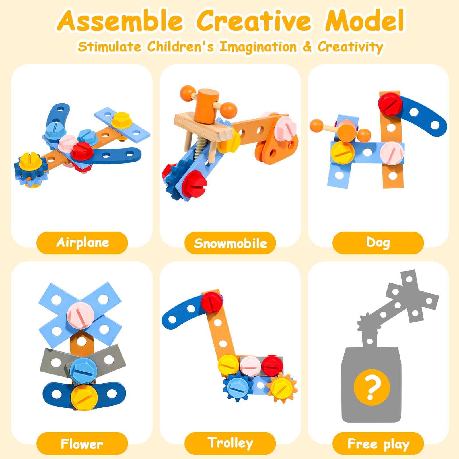 TONZE hammer and tools unit supports fine motor skills during activities.