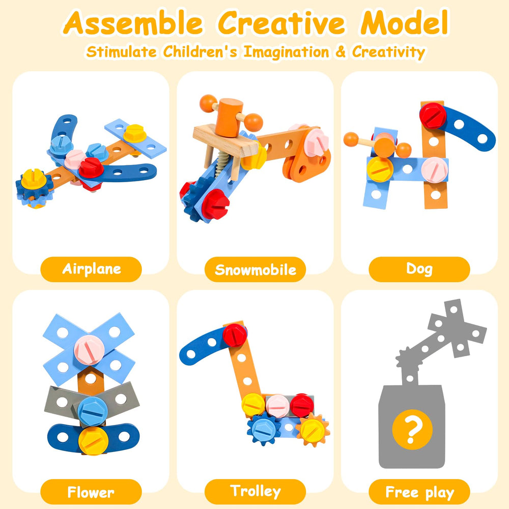 TONZE hammer and tools unit supports fine motor skills during activities.