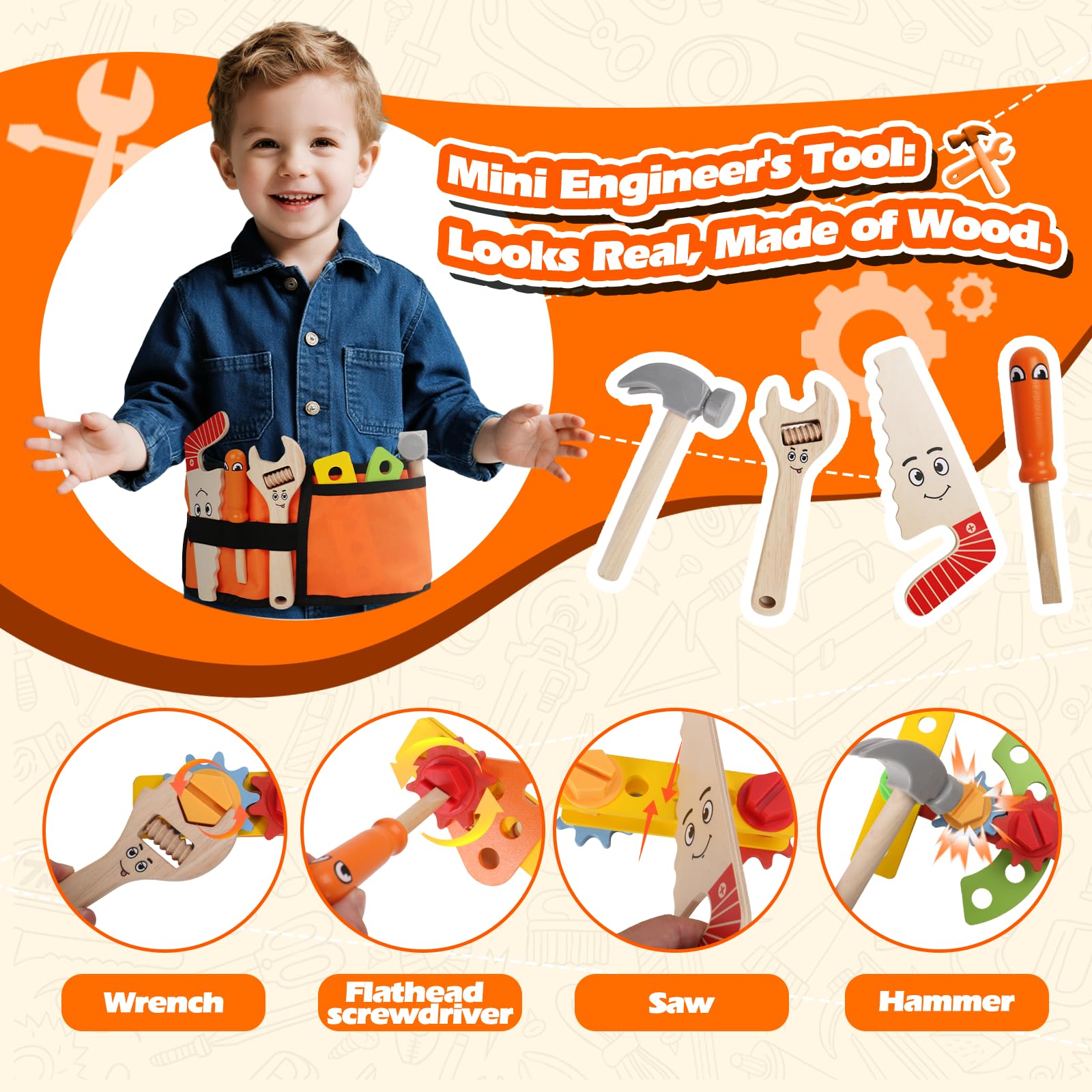 TONZE compact workshop kit suitable for 2–4 year olds during family play